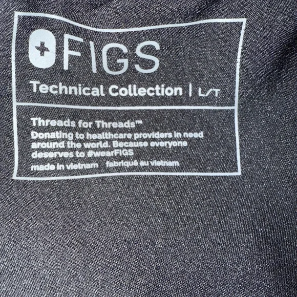 Figs Black Joggers with White Drawstring - Picture 7 of 7